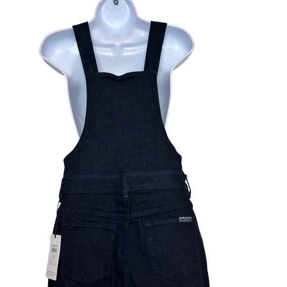 NWT 7 For All Mankind Denim Zip Front Jumpsuit Jean Overalls Dark Blue sz XS - Picture 16 of 16